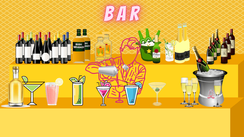 What Questions To Ask A Wedding Venue 2 Colorful cocktails at a vibrant bar