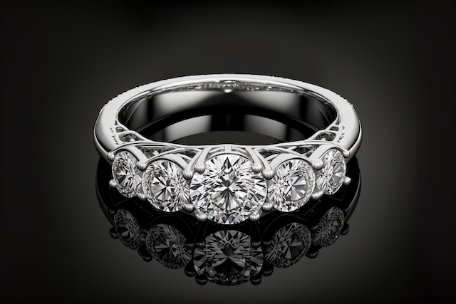Oval diamond solitaire engagement ring in yellow gold with four claw prongs and personalized engraving inside the band.