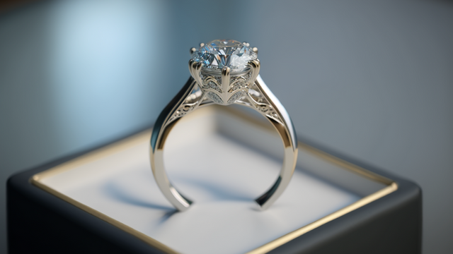 Engagement Rings 15 Classic lab-grown diamond solitaire engagement ring in white gold with a round brilliant cut and elegant prong setting.