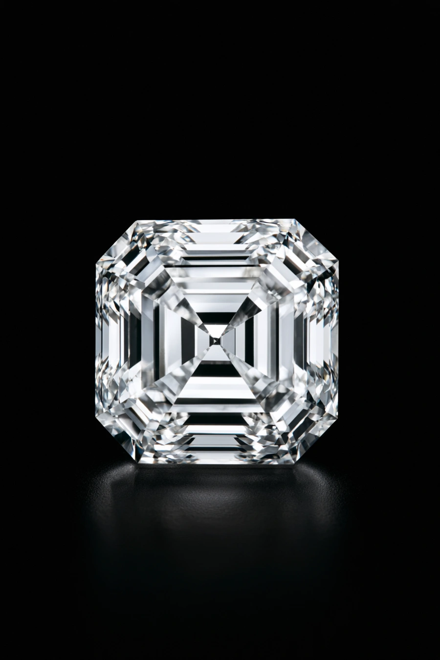 12 Engagement Ring Cuts and Diamond Shapes Compared 8 Asscher cut diamond with step facets