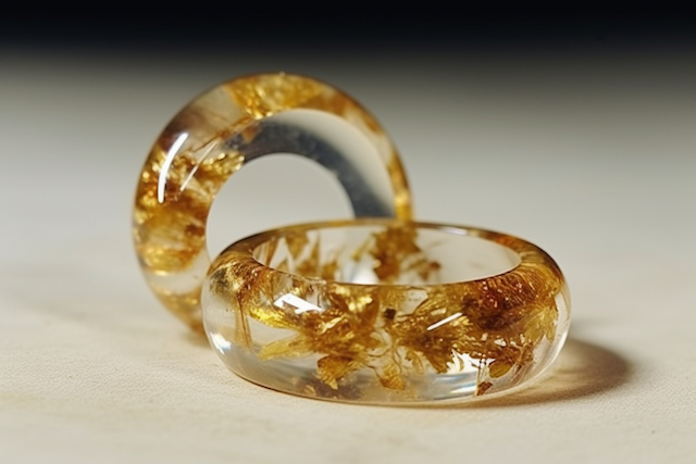 resin gold ring