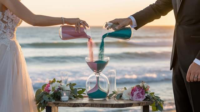 23 Beach Wedding Ideas for the Perfect Oceanfront Celebration 17 Sand Unity Ceremony