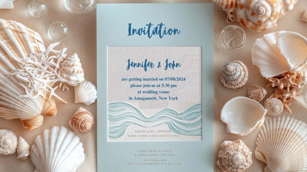 23 Beach Wedding Ideas for the Perfect Oceanfront Celebration 13 beachy wedding invitation card