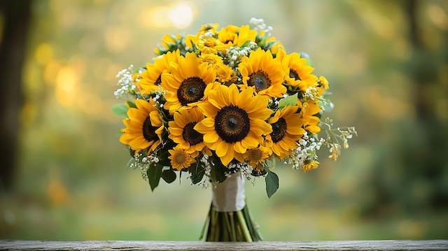 Miniature Sunflower Bridal Bouquet Miniature Sunflower Bridal Bouquet