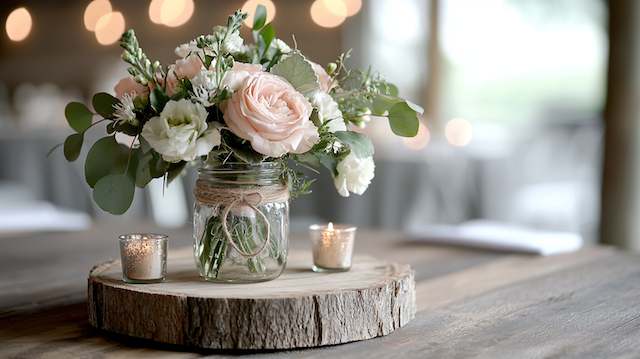 rustic wedding centerpieces rustic wedMini glass greenhouse centerpiece filled with greenery and fairy lights on an elegant rustic wedding table with gold-rimmed plates and crystal glassware.ding centerpieces