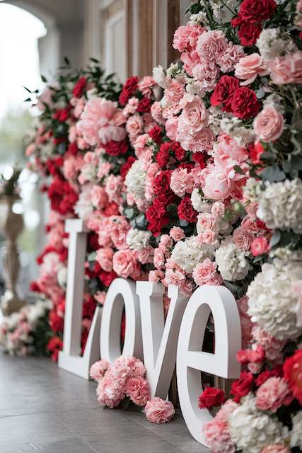 Blush and Red Flower Walls Blush and Red Flower Walls