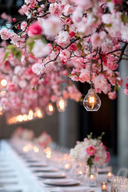 Cascading Cherry Blossom Chandeliers Cascading Cherry Blossom Chandeliers