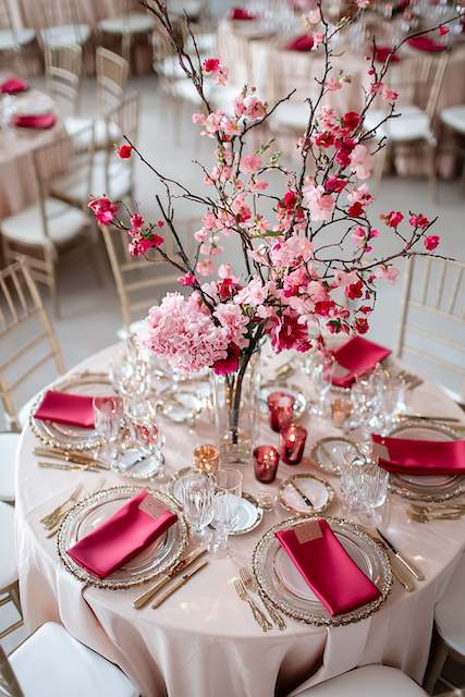 Gold and Red Tablescape Elegance Gold and Red Tablescape Elegance