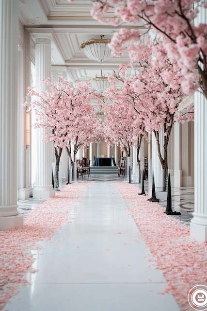 Romantic Cherry Blossom Petal Path Romantic Cherry Blossom Petal Path