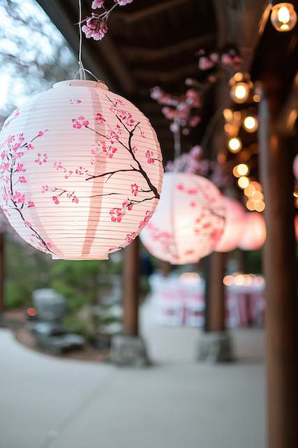 cherry blossom paper lanterns cherry blossom paper lanterns