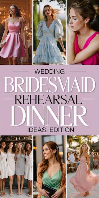 Wedding Rehearsal Dinner Ideas Bridesmaid Edition Bridesmaid outfit ideas featuring a variety of dresses in soft pastel colors for a rehearsal dinner celebration